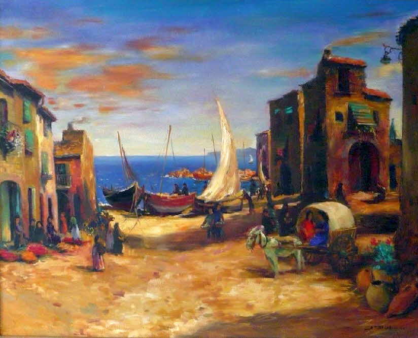 Hafen bei Cadaques 1960 - 81 x 101 cm - Variante