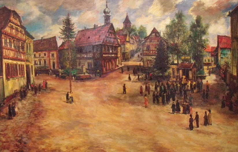 Königsbach Markplatz um 1960